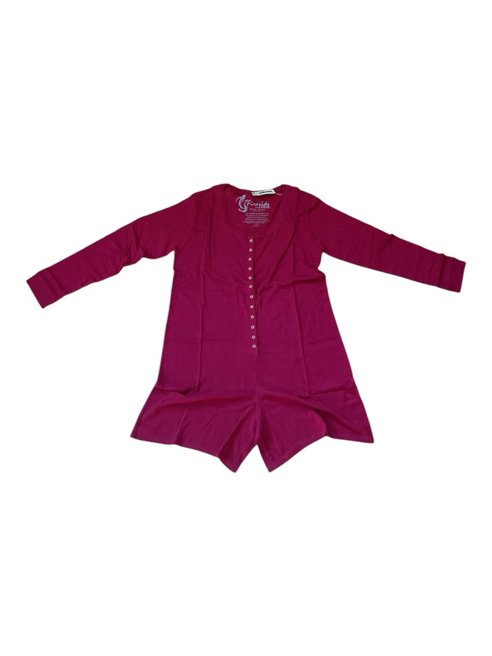 Vtg y2k Soma PJ Onesie L/S Shorts M Rich Red nwt